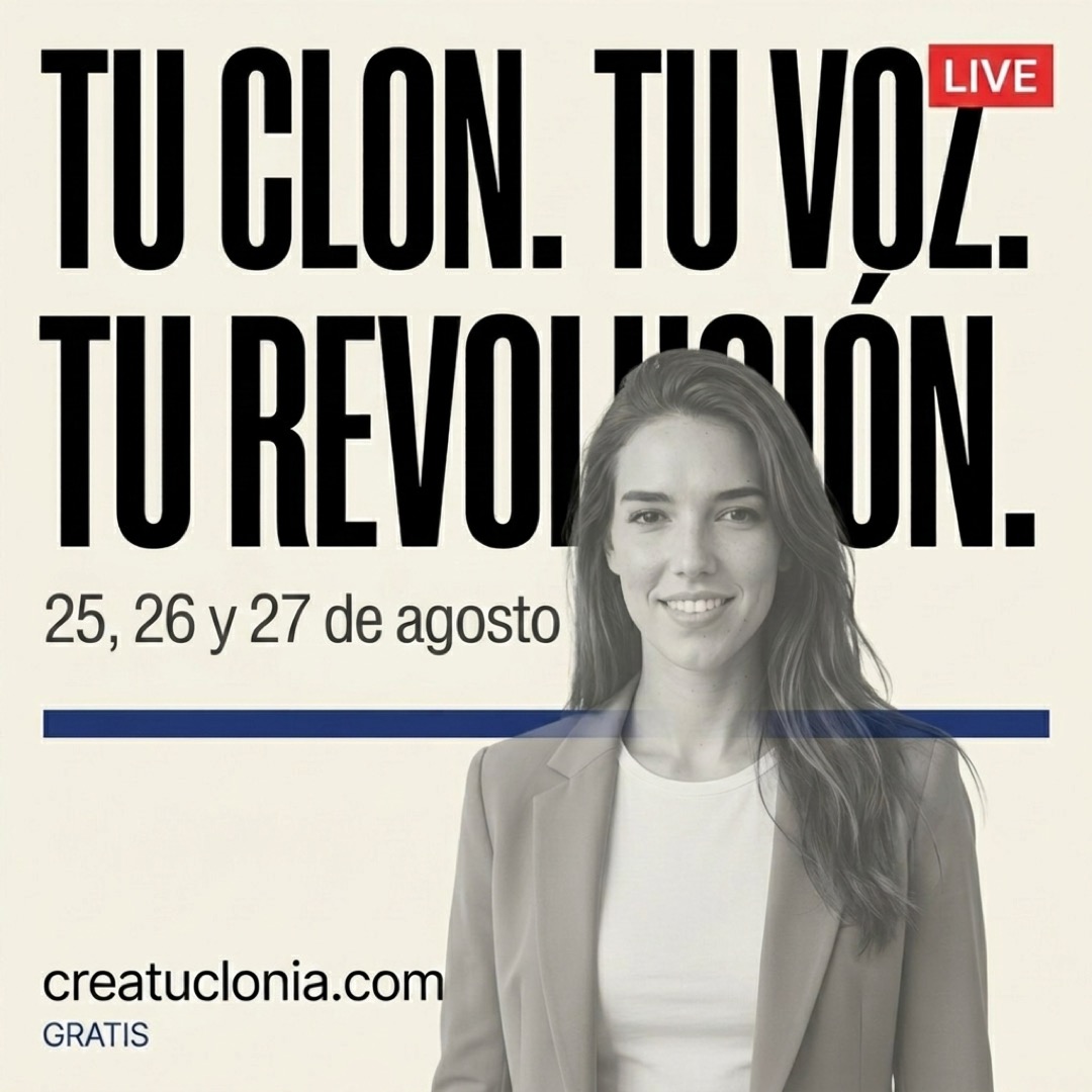 Create your AI clone poster — August 2026 campaign — Español